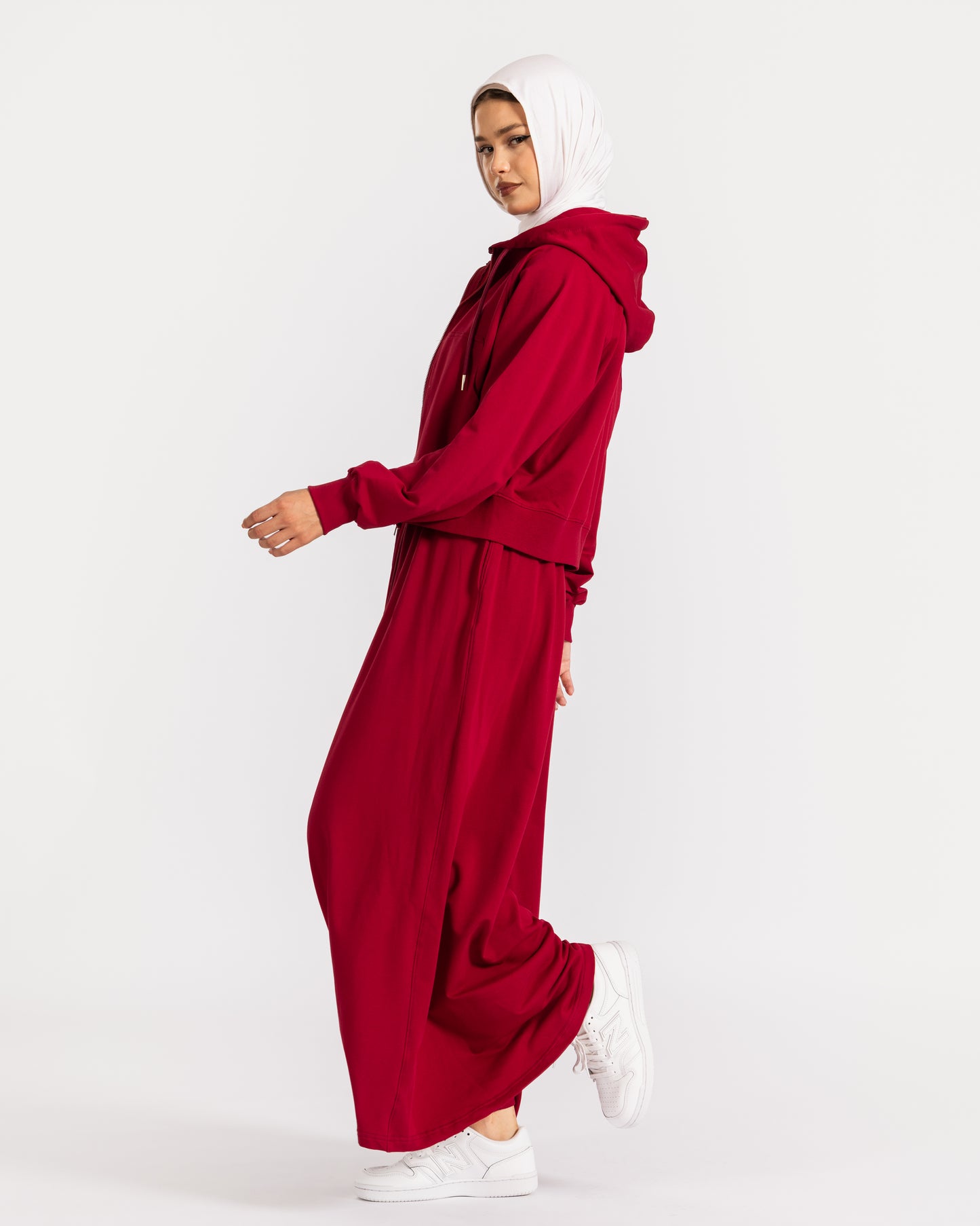 CROPPED KAYAN SET-BURGANDY