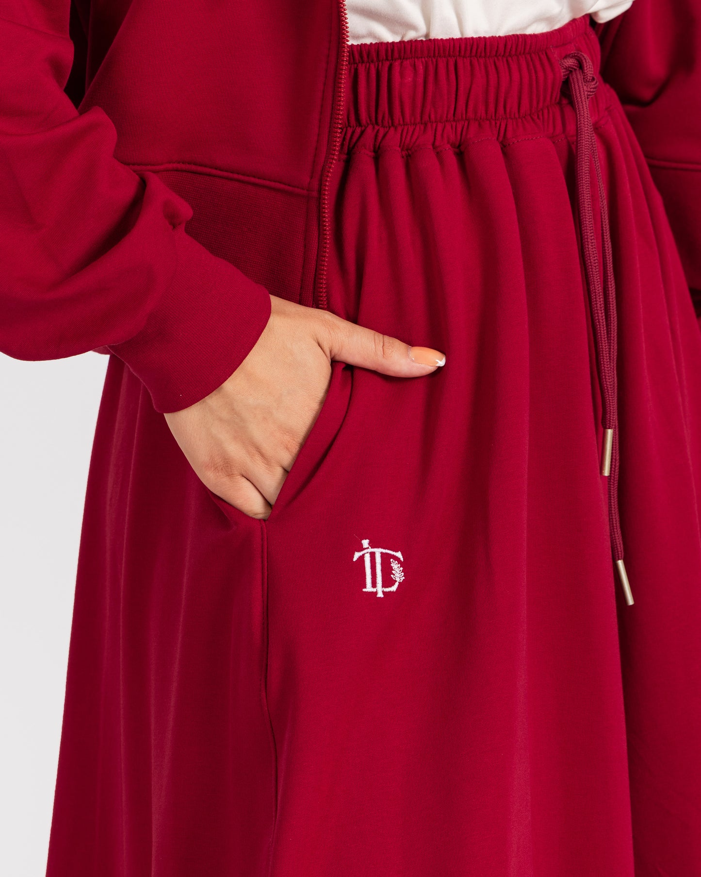 CROPPED KAYAN SET-BURGANDY