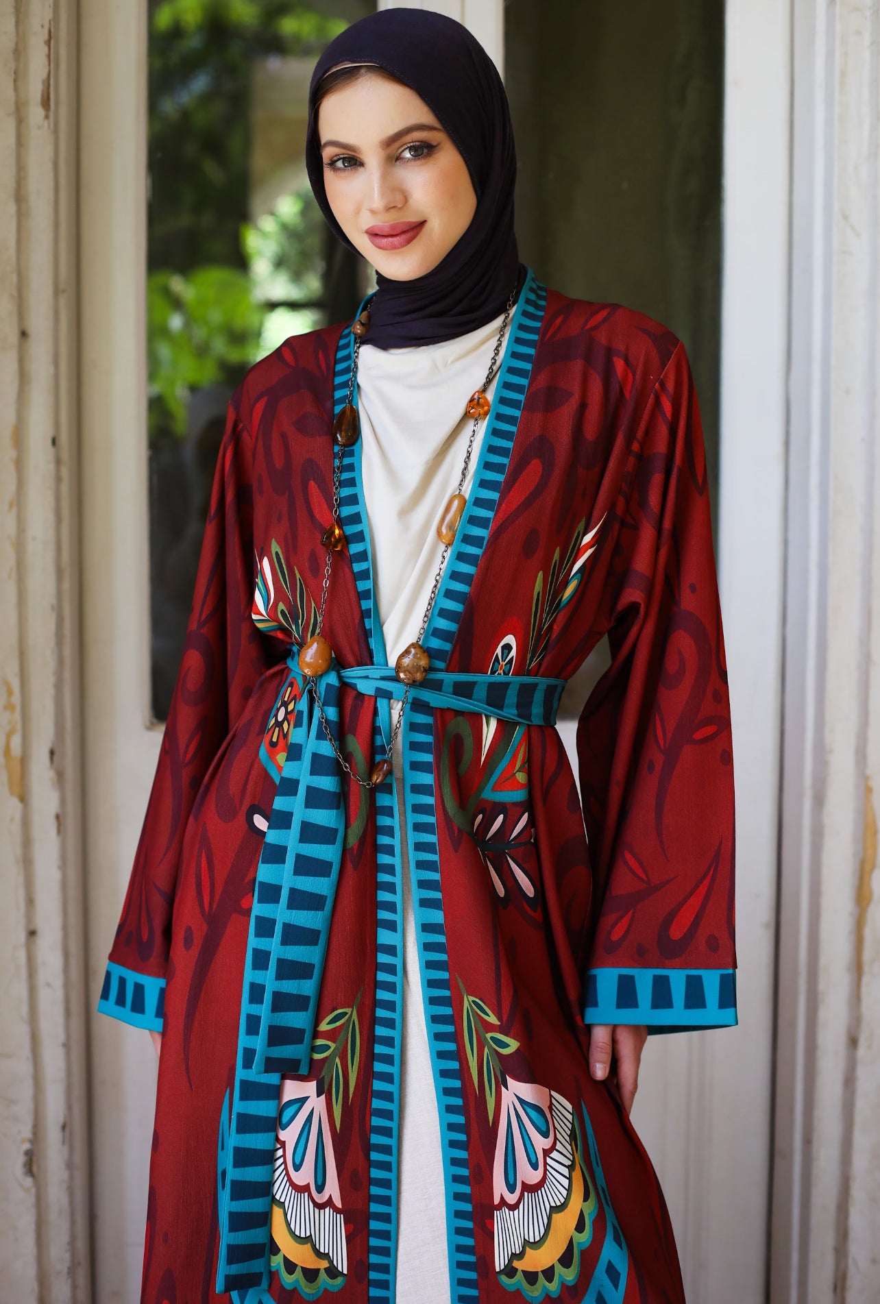 PRINTED BUTTERFLY KIMONO