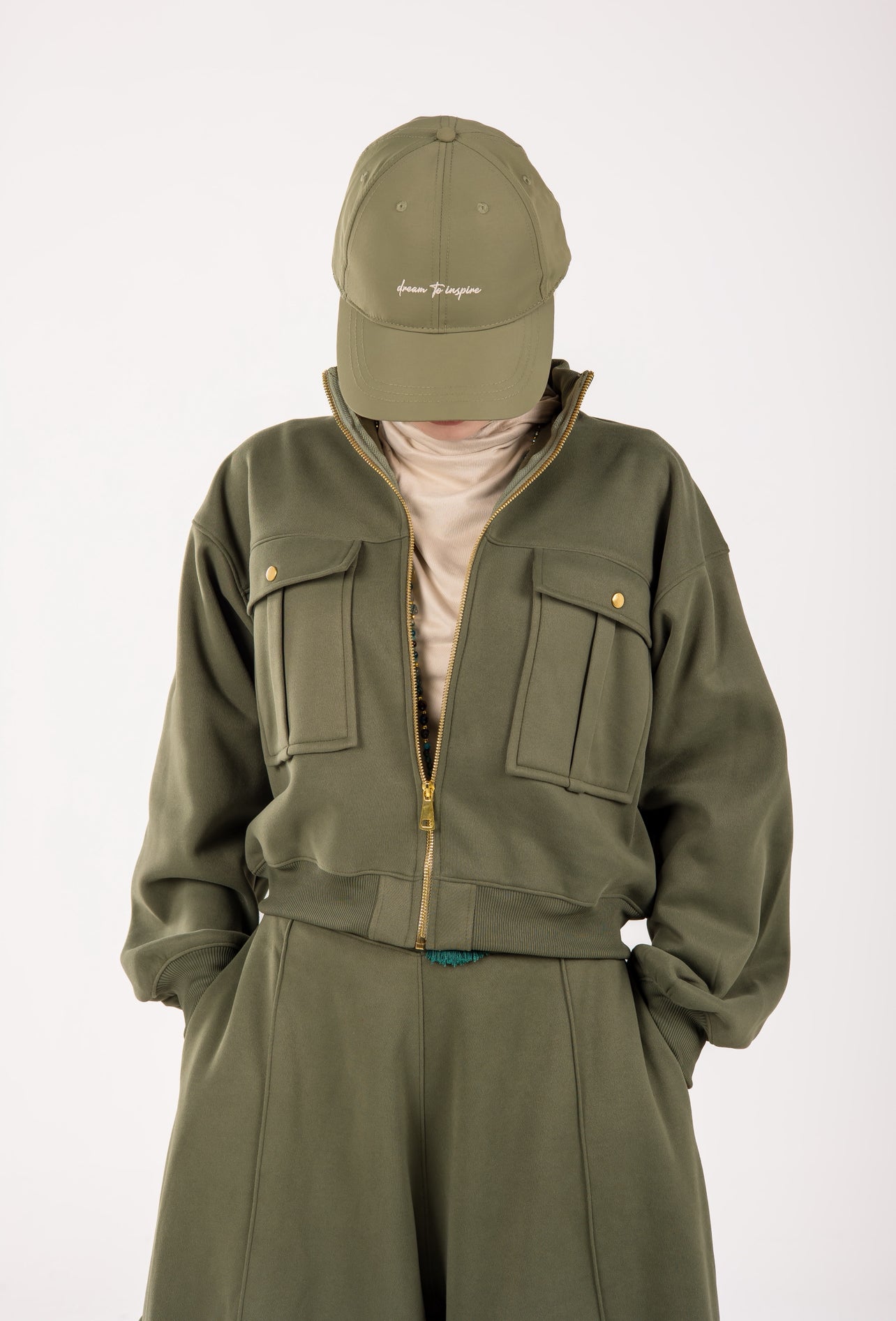 OLIVE MELTON SET