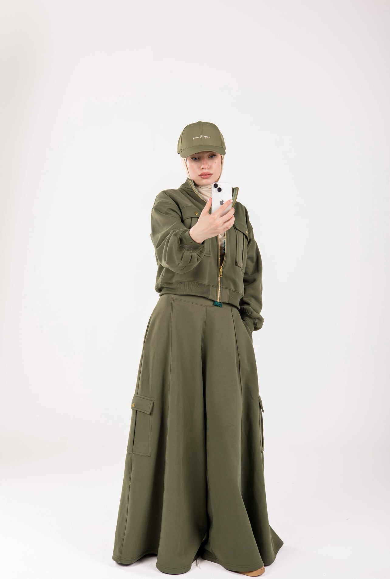 OLIVE MELTON SET