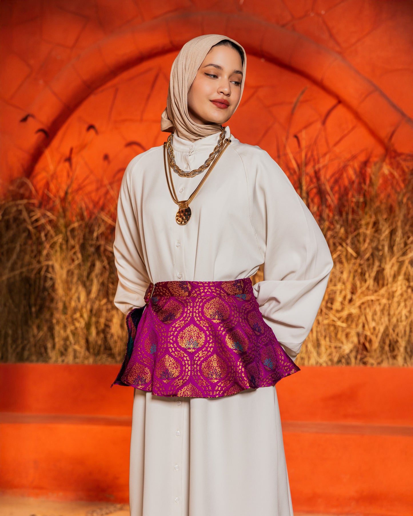 INDIAN THERMA SKIRT-PURPLE