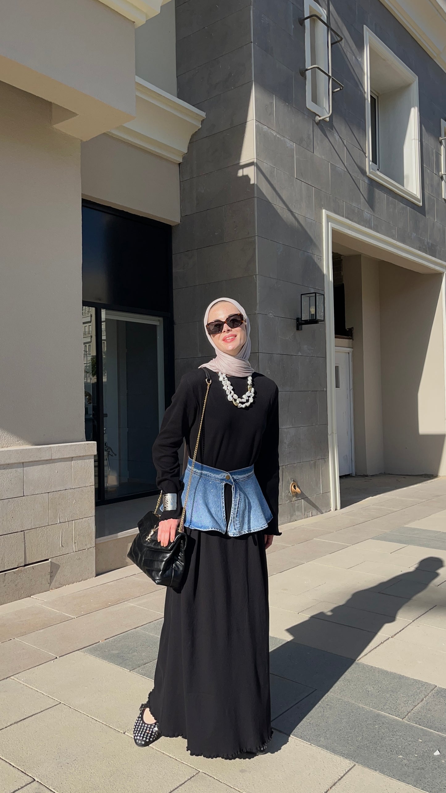 COTTON BASIC RIB DRESS-BLACK