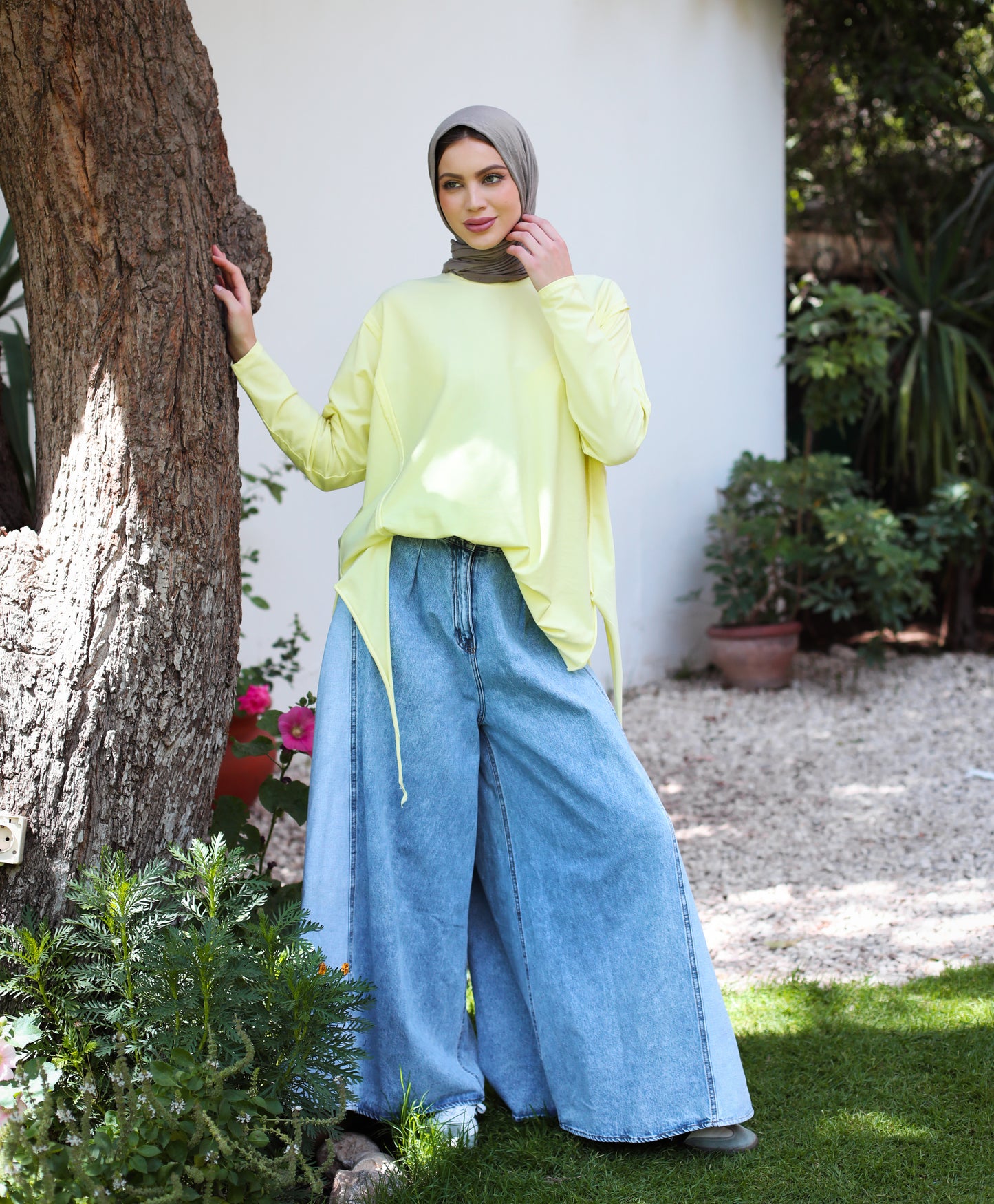 OVERSIZE COTTON SHIRT-YELLOW