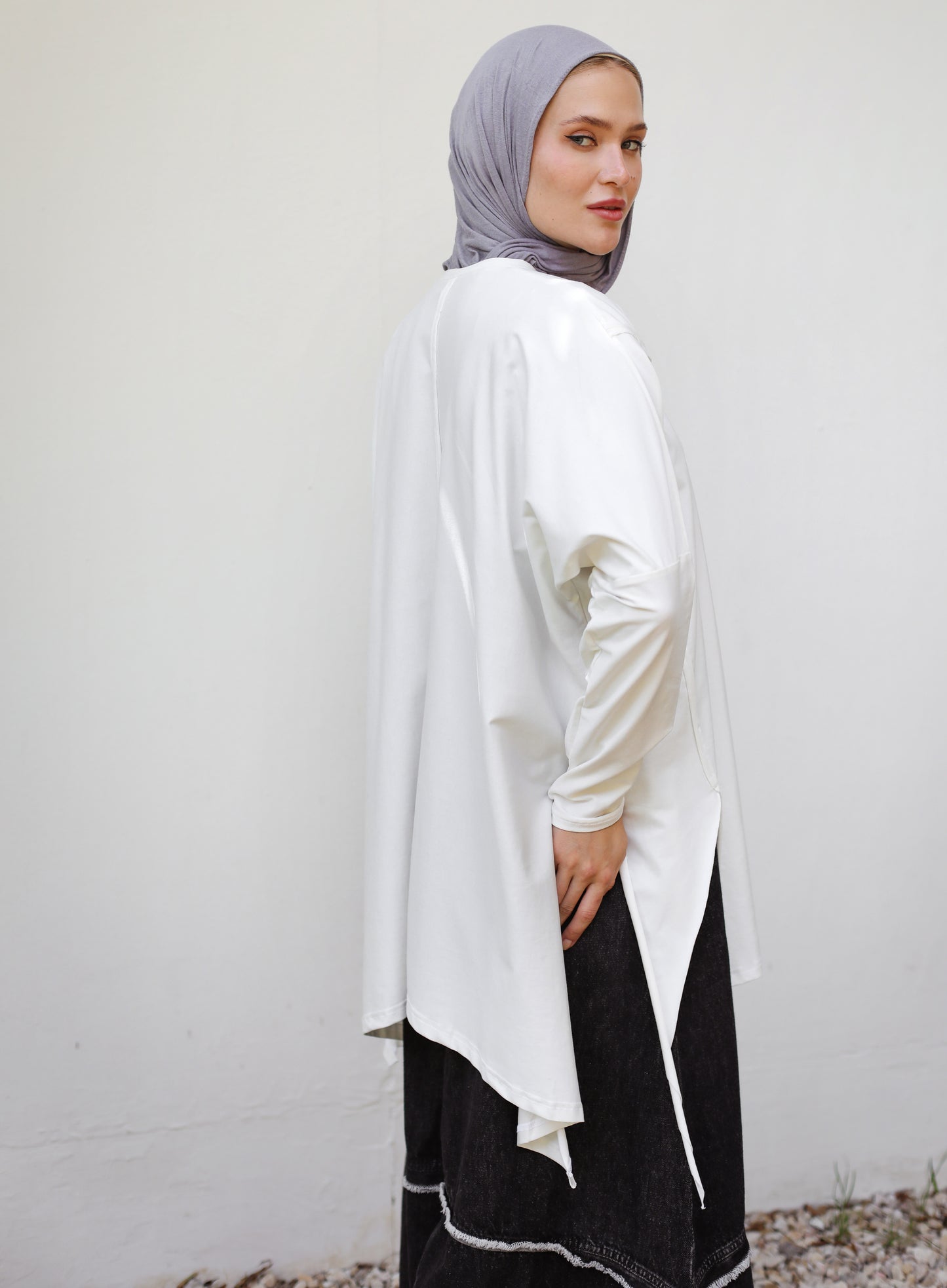 OVERSIZE COTTON SHIRT-OFFWHITE