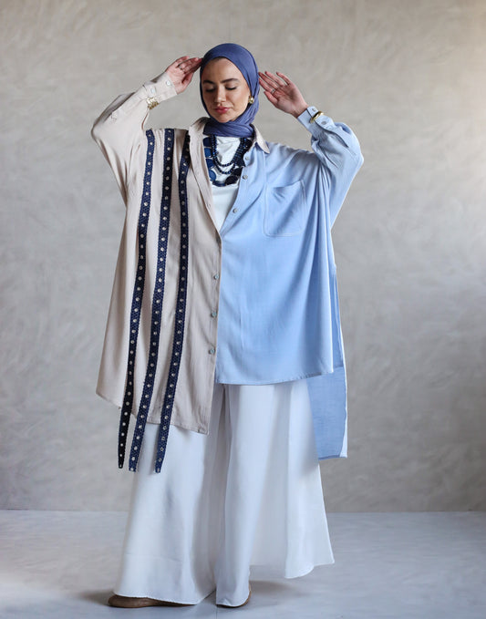 DENIM TOUCH LINEN SHIRT