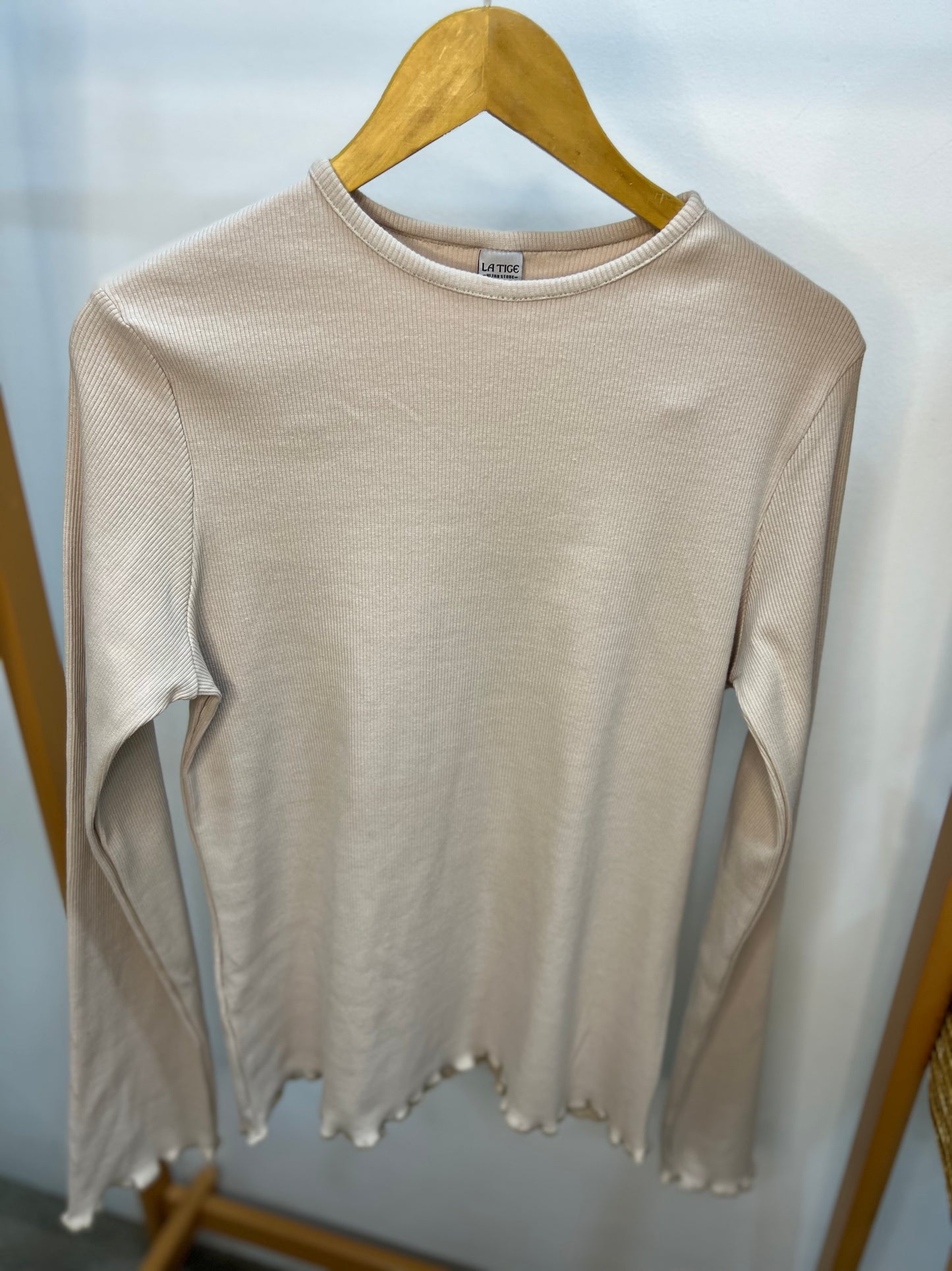 LONG SLEEVE COTTON RIB TOP