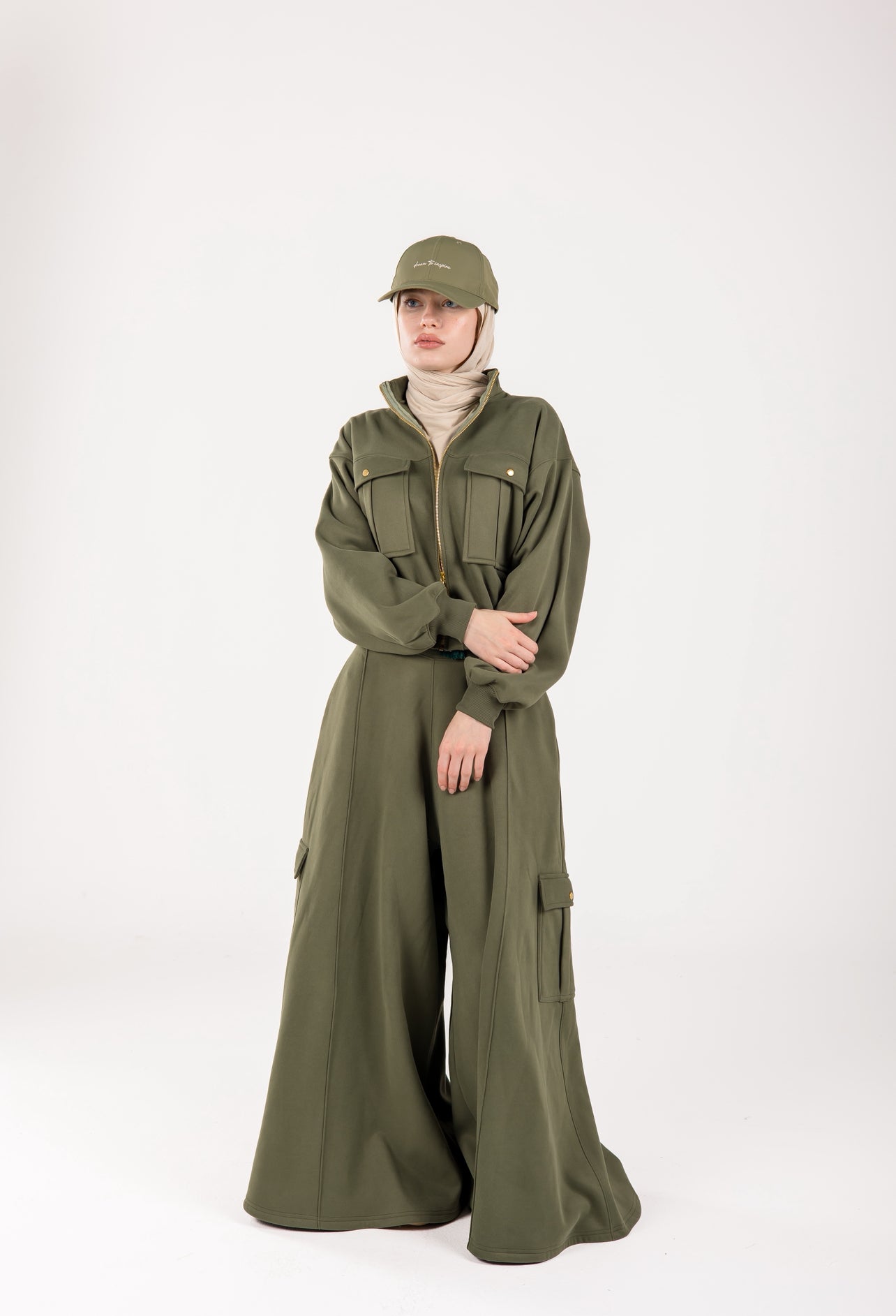 OLIVE MELTON SET