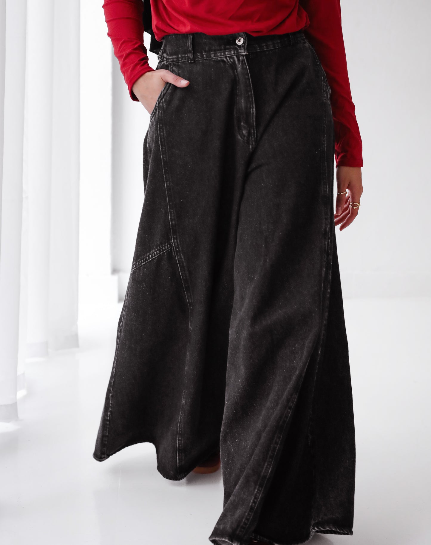 WIDE LEG JEANS-BLACK 01