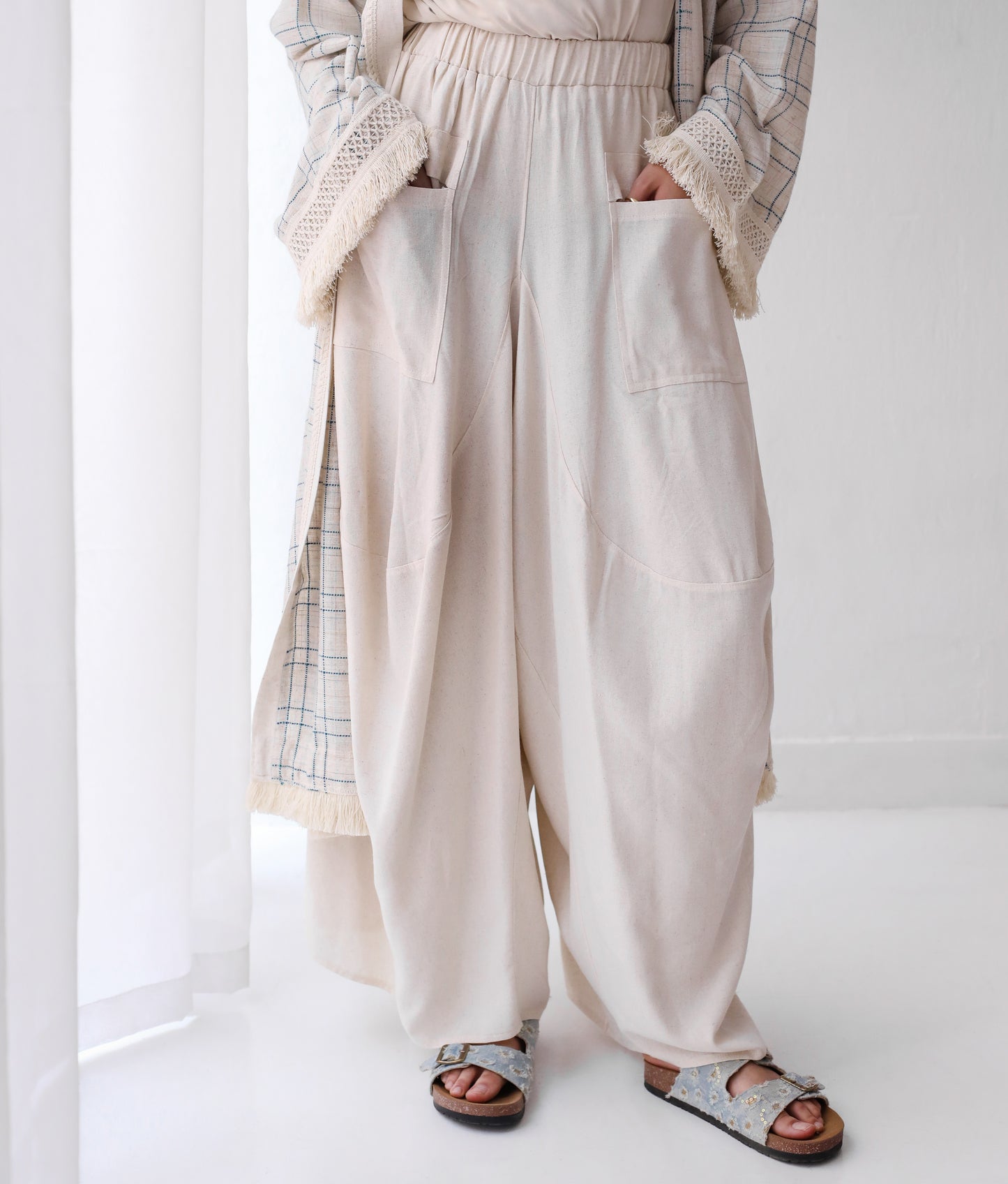 HAREM PANTS-BEIGE