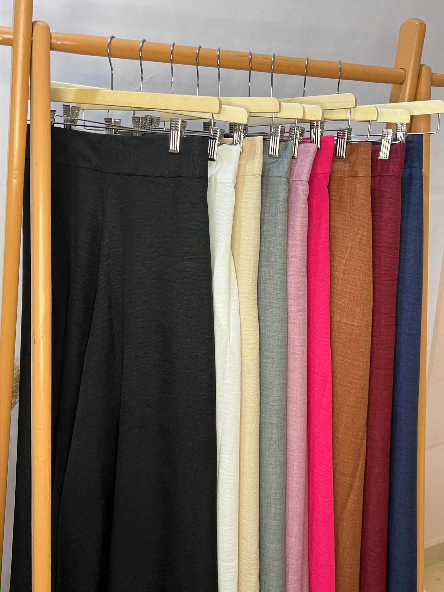 LINEN WIDE LEG PANTS