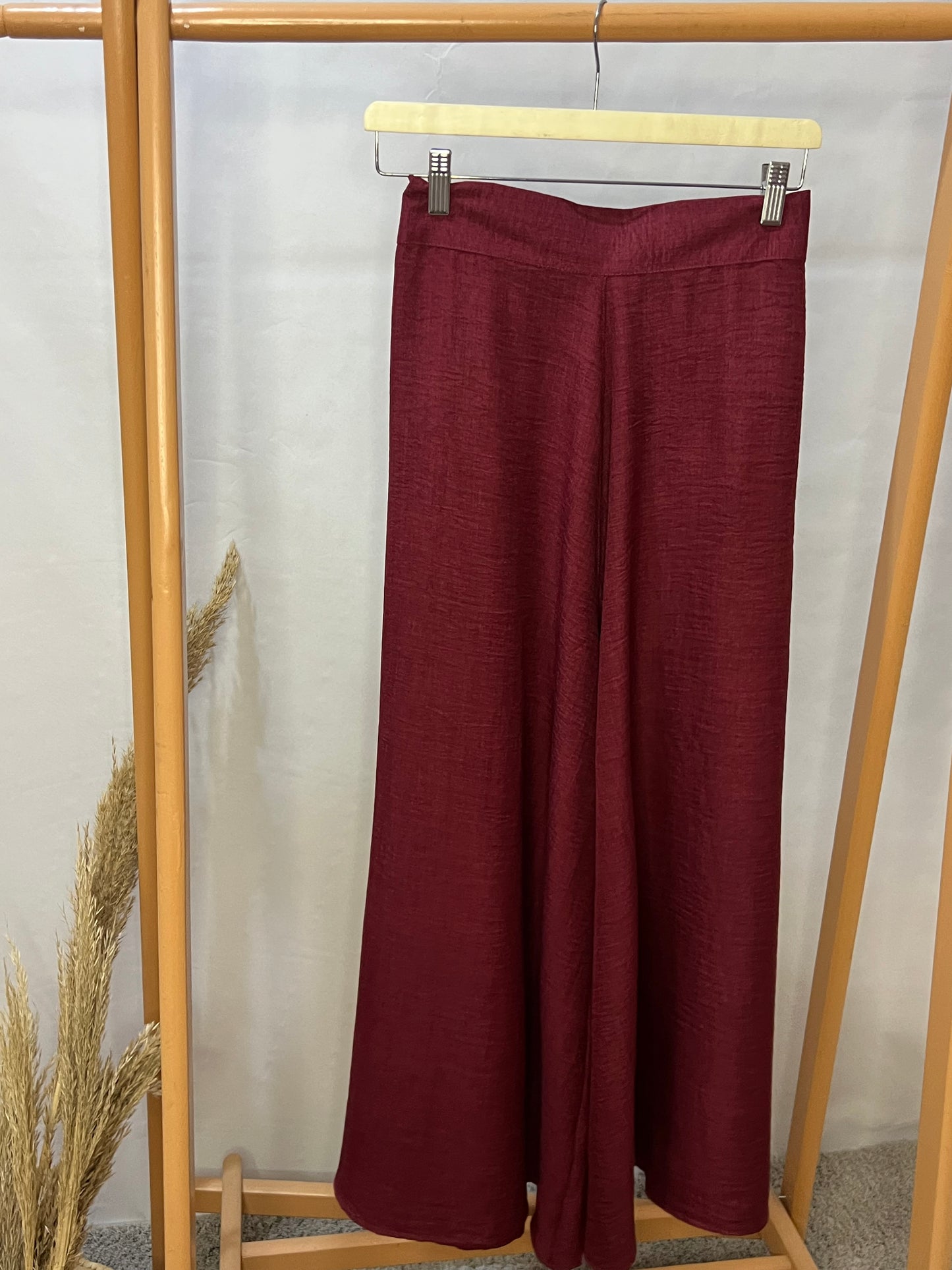 LINEN WIDE LEG PANTS
