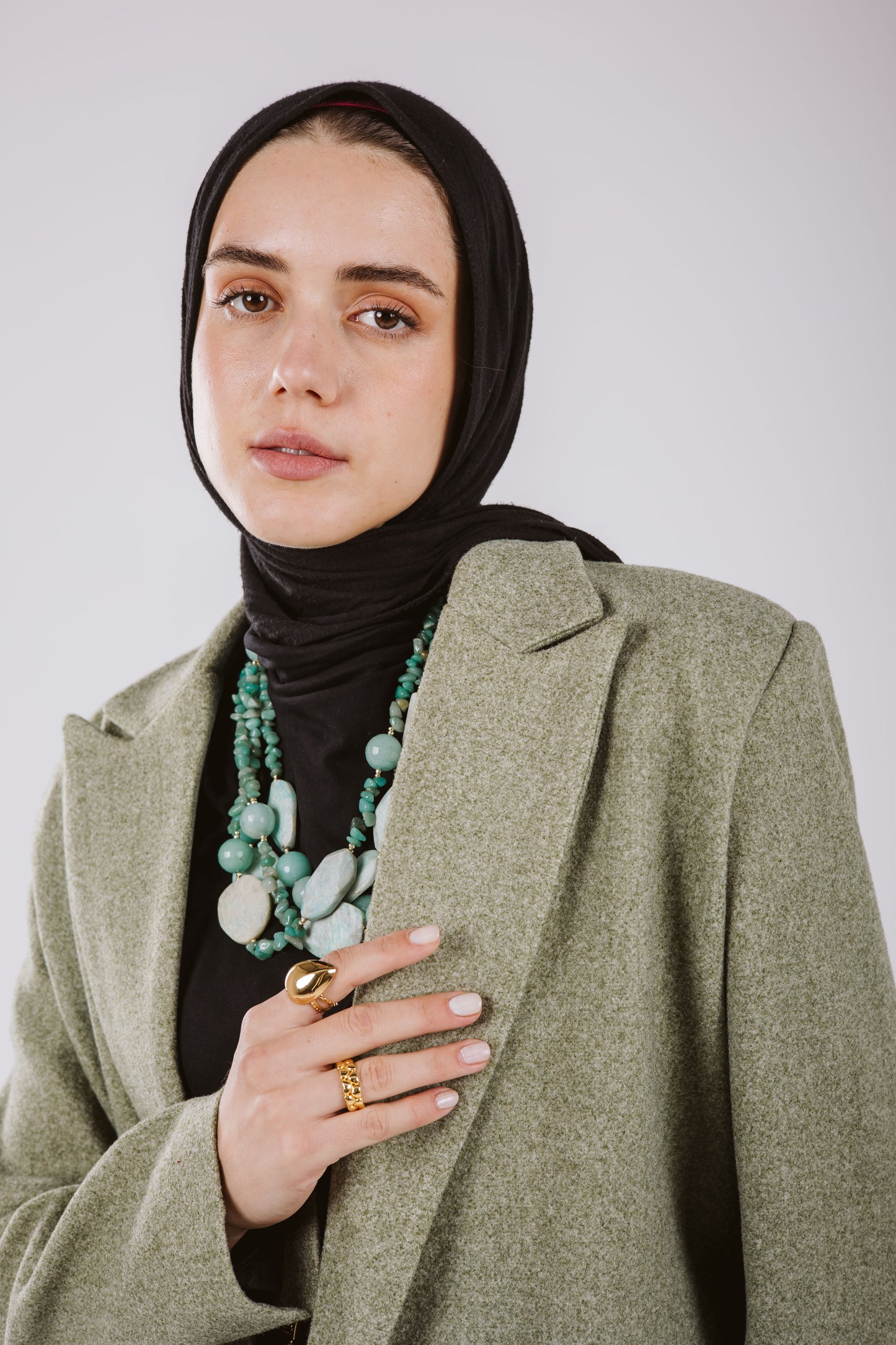 0VERSZIE WOOL BLAZER - MINT GREEN