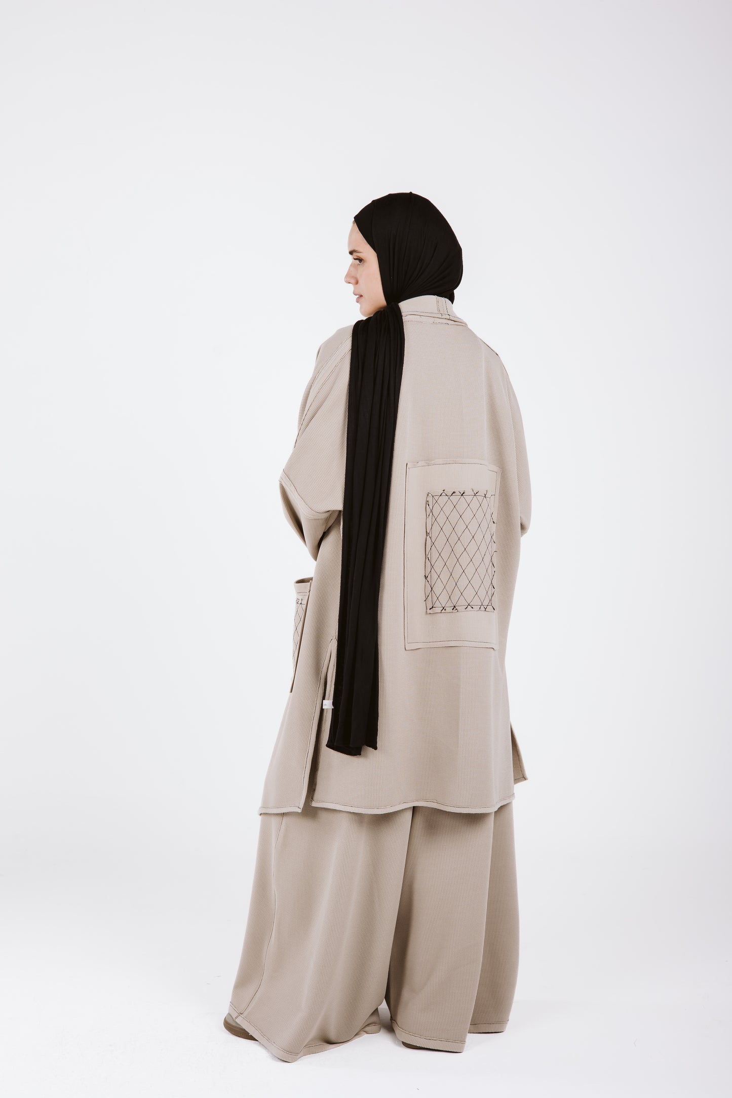 JACQUARD GHALIA SET IN BEIGE