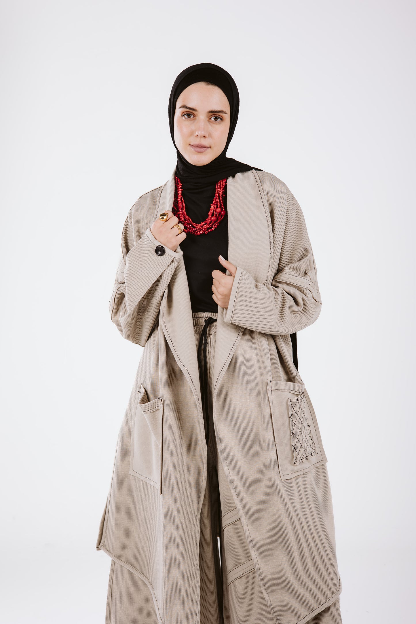 JACQUARD GHALIA SET IN BEIGE