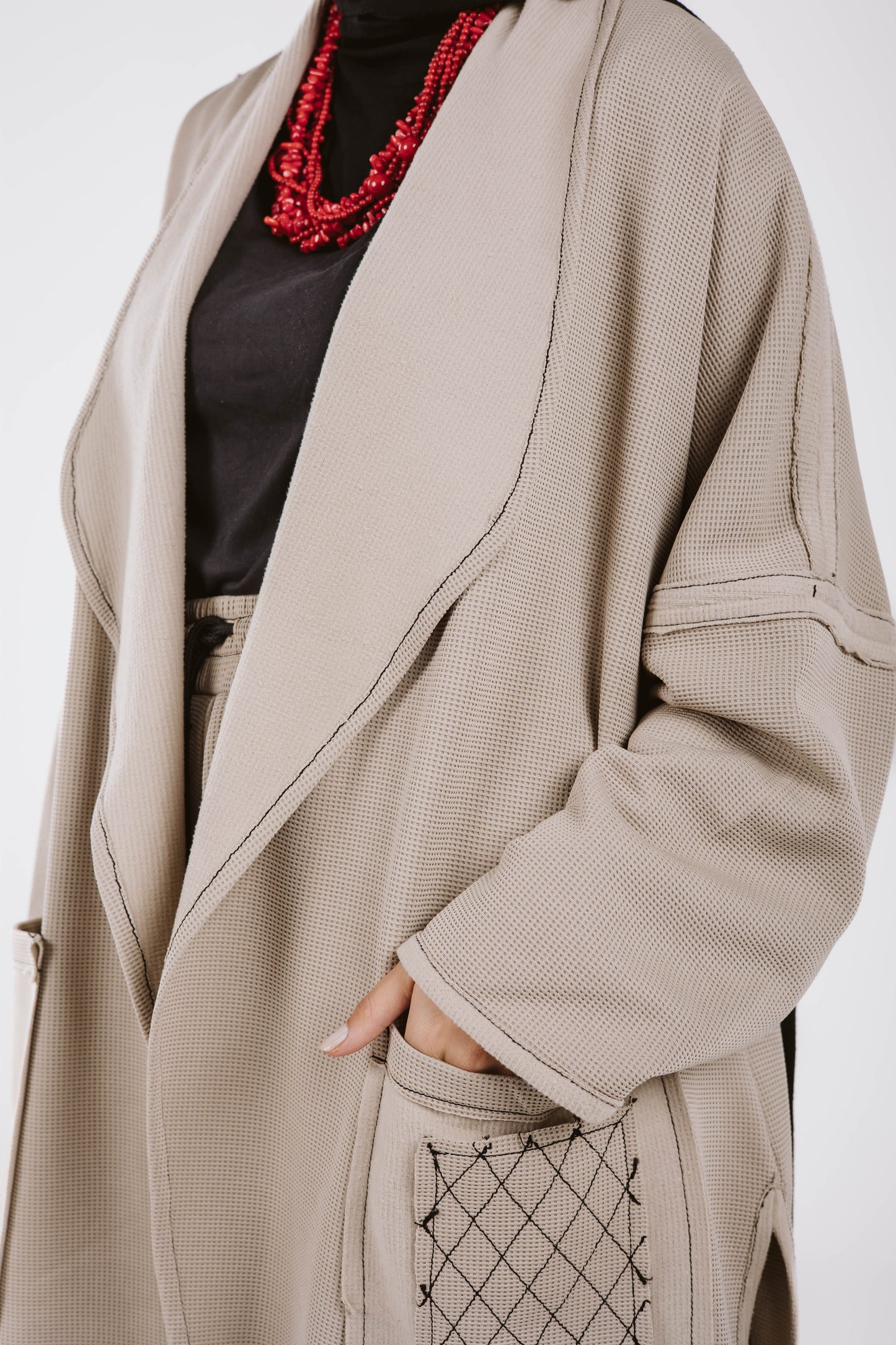 JACQUARD GHALIA SET IN BEIGE
