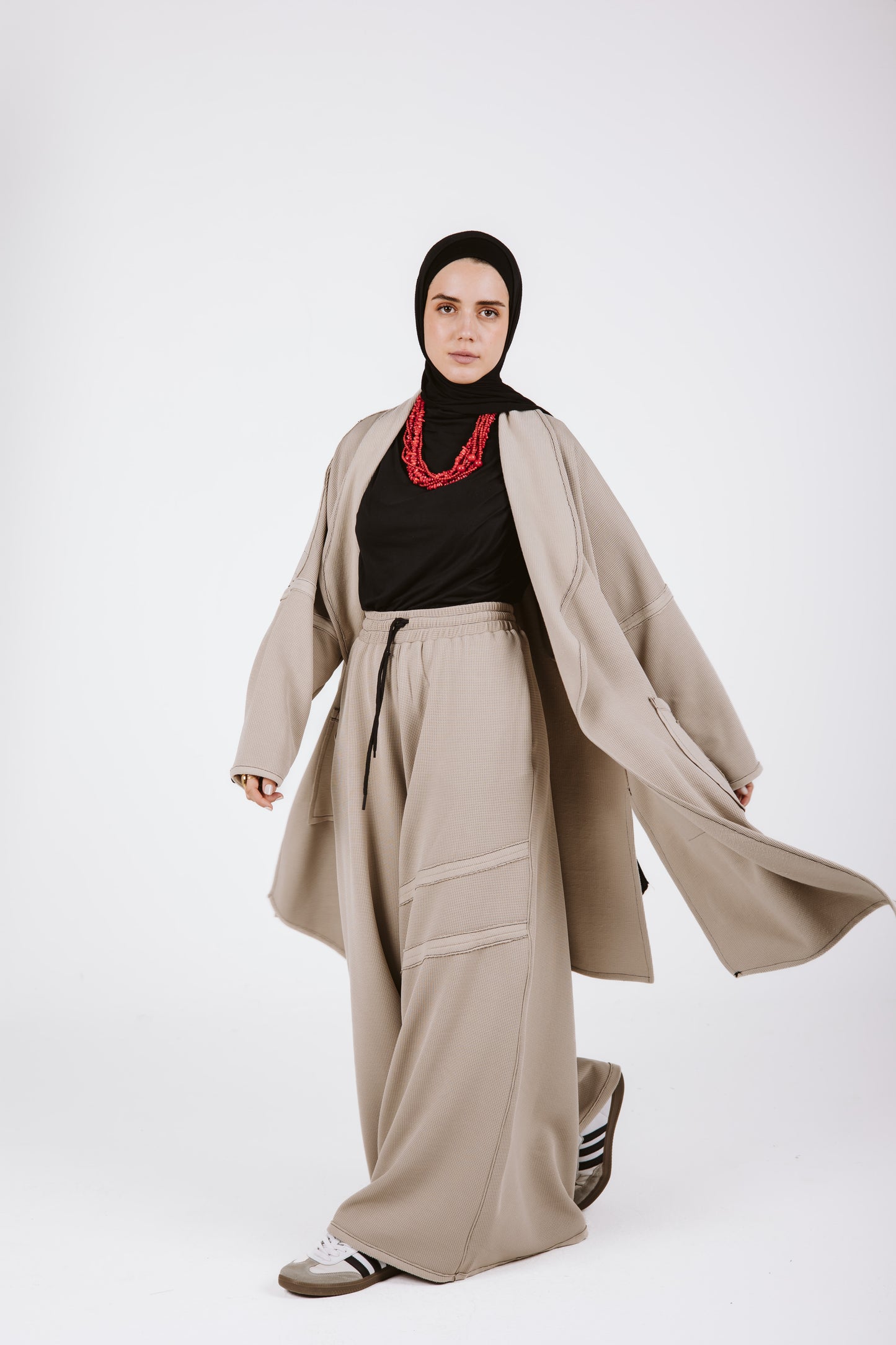 JACQUARD GHALIA SET IN BEIGE