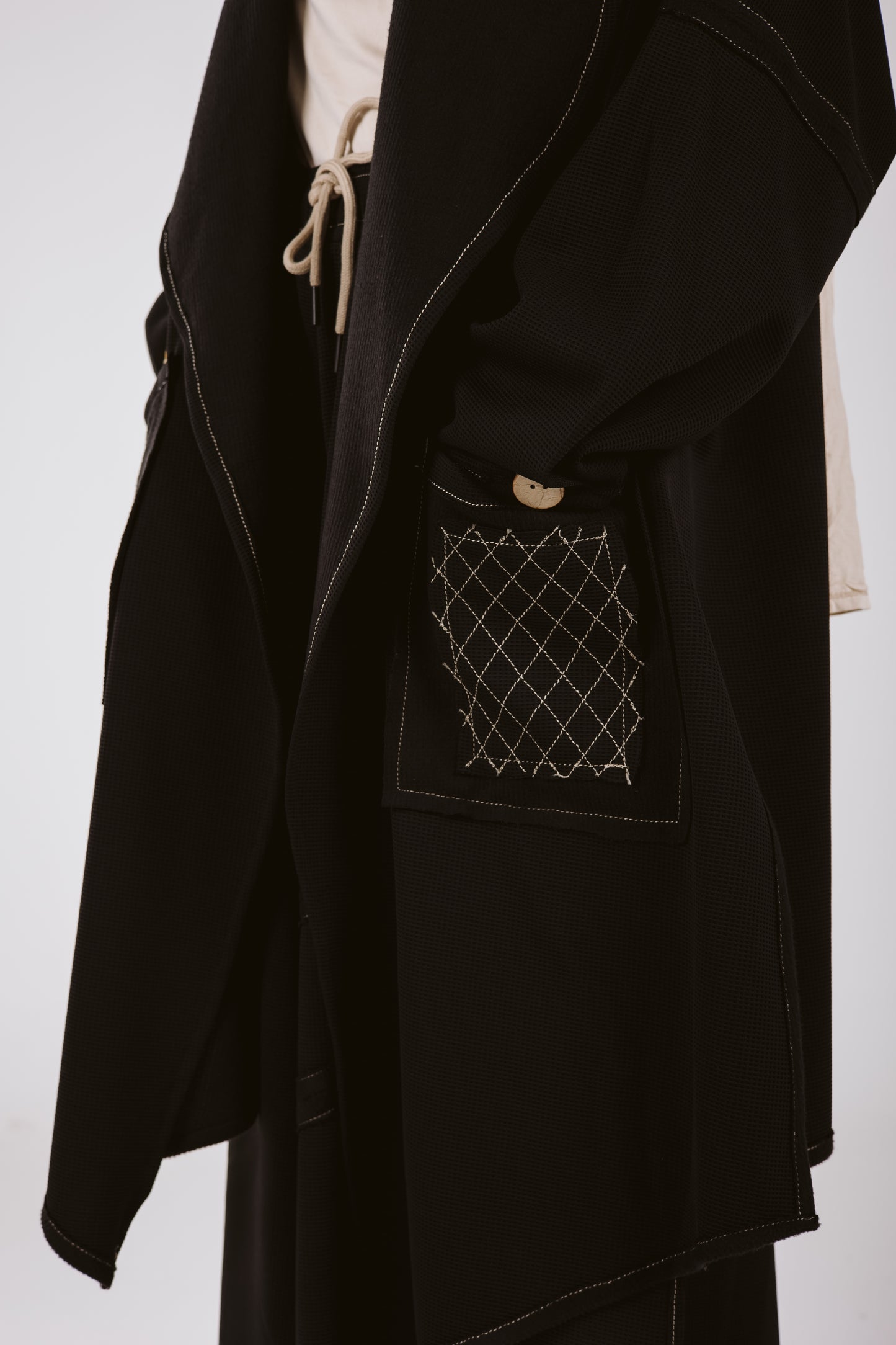 JACQUARD GHALIA SET IN BLACK
