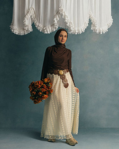 CROCHET FULLY LINED SKIRT