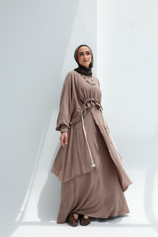 HAZEL SKIRT SET - TAUPE