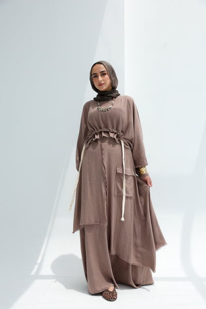 HAZEL SKIRT SET - TAUPE
