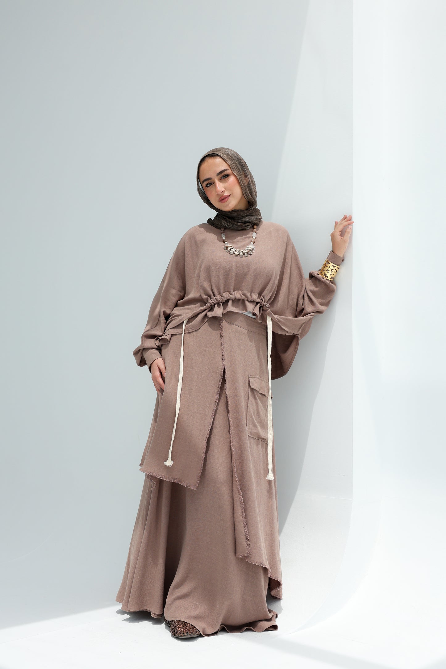 HAZEL SKIRT SET - TAUPE
