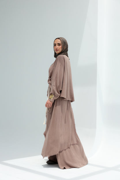 HAZEL SKIRT SET - TAUPE