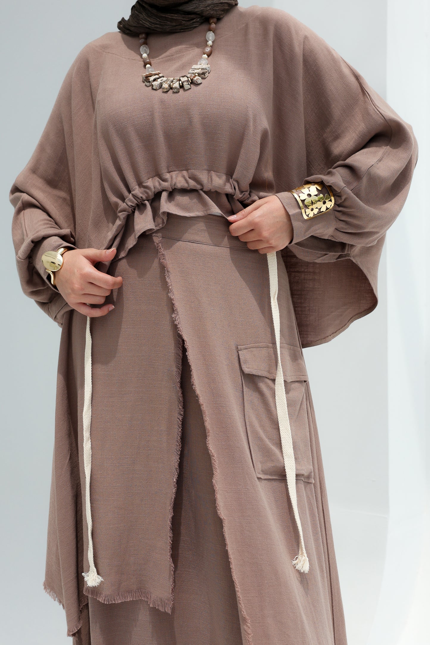HAZEL SKIRT SET - TAUPE