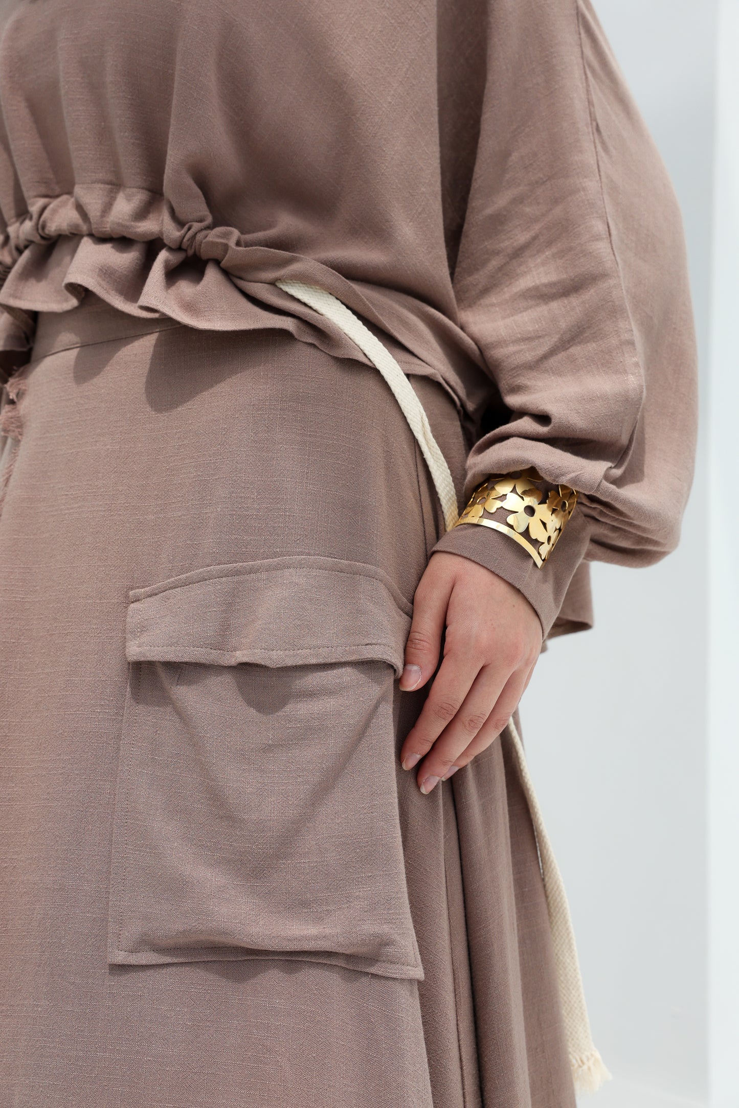 HAZEL SKIRT SET - TAUPE