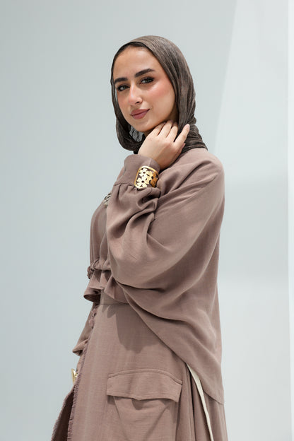 HAZEL SKIRT SET - TAUPE