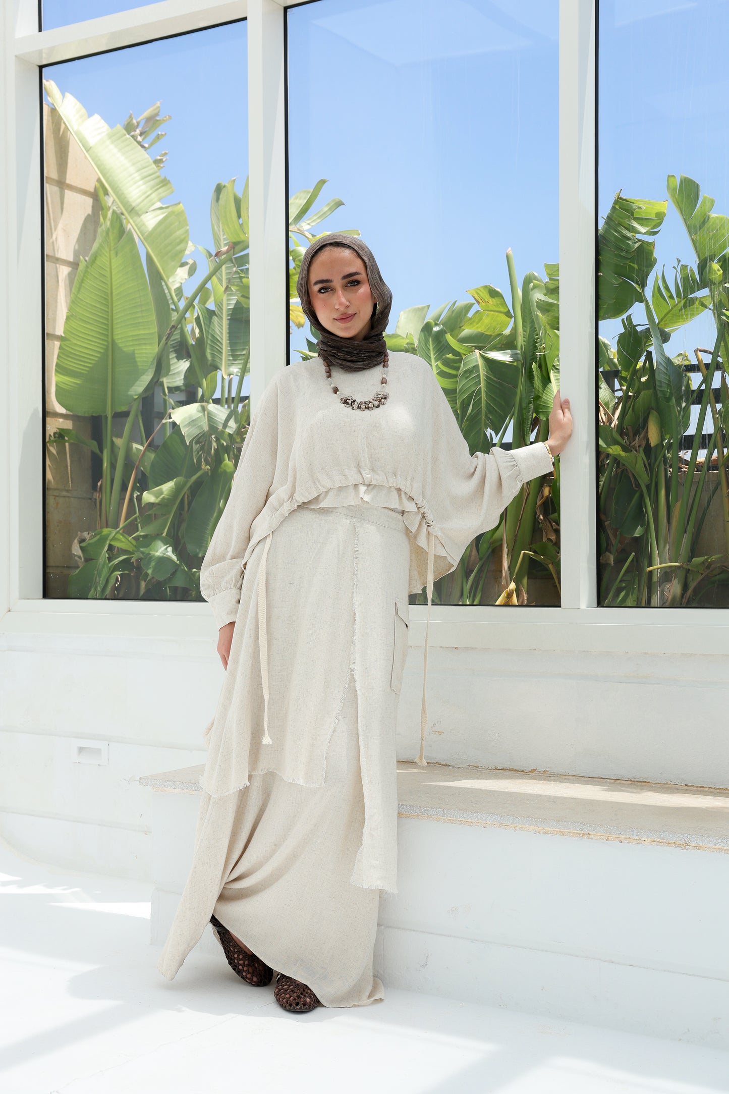 HAZEL SKIRT SET - BEIGE