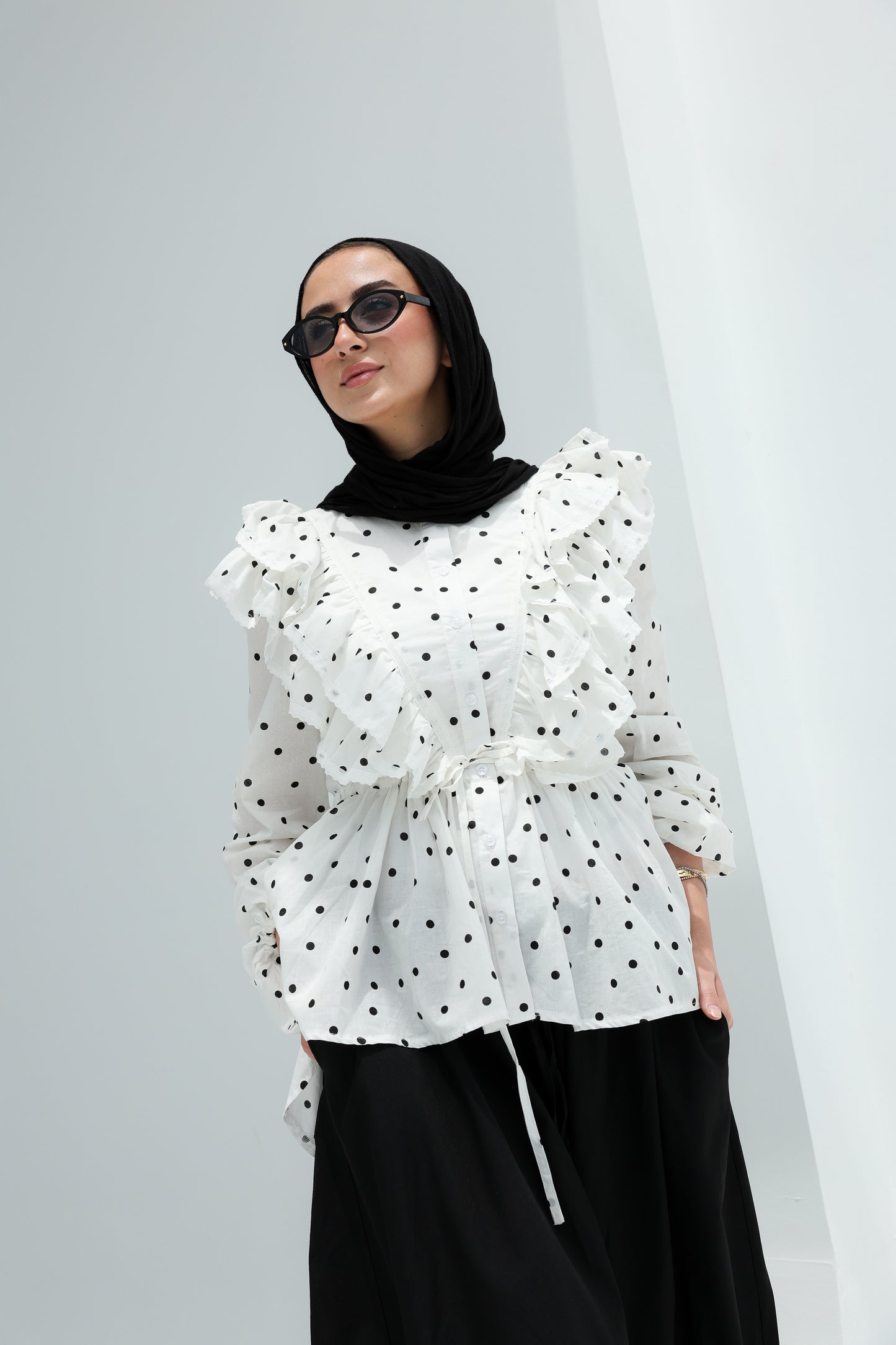 POLKA DOTTED BLOUSE