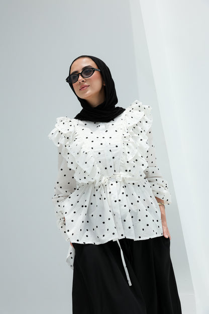 POLKA DOTTED BLOUSE