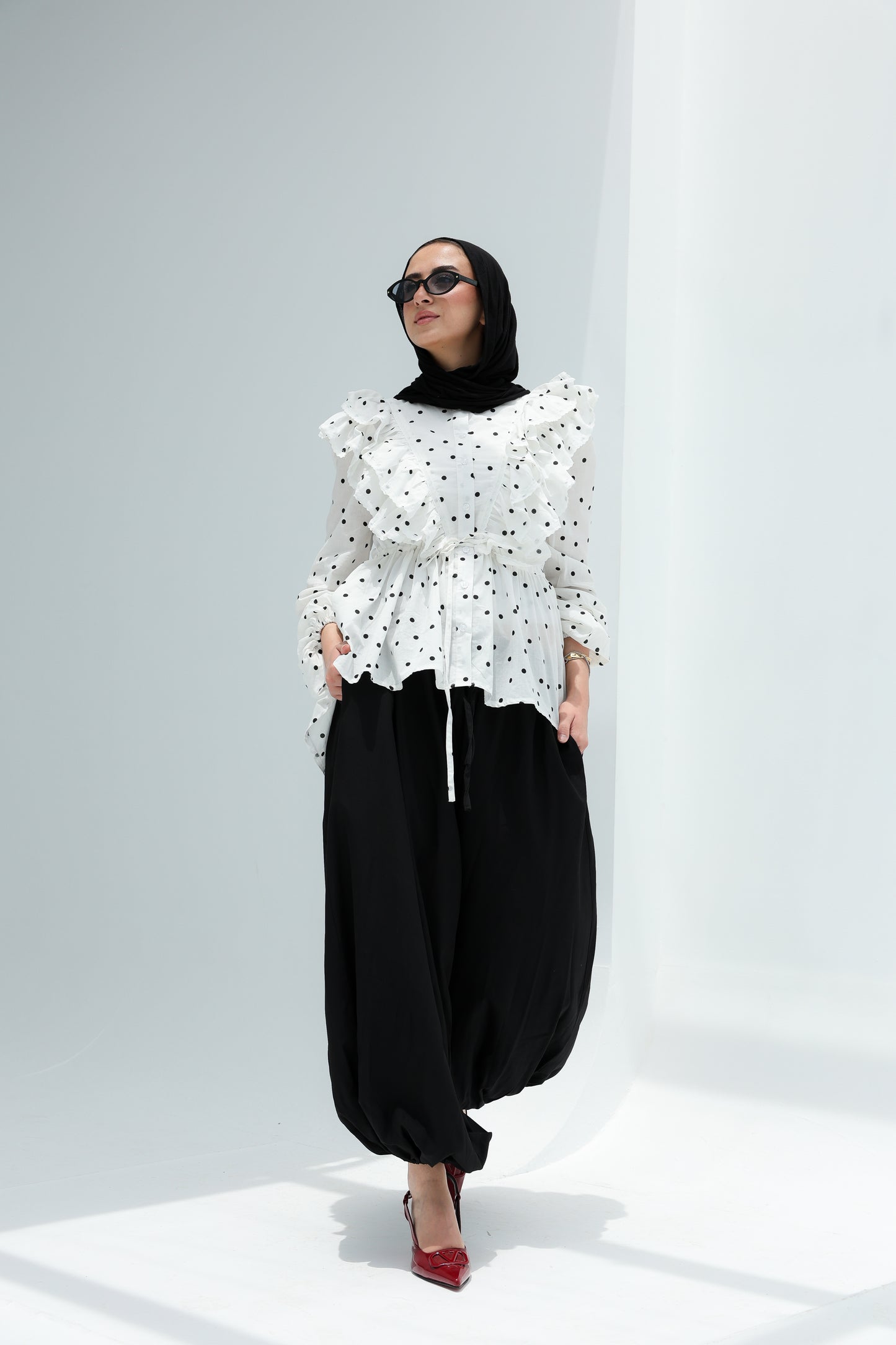 POLKA DOTTED BLOUSE