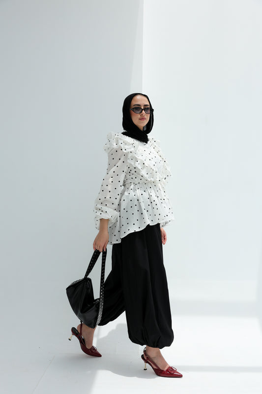 POLKA DOTTED BLOUSE