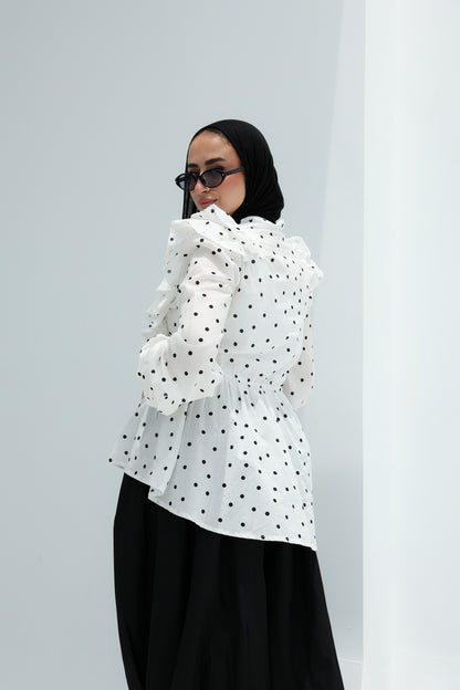 POLKA DOTTED BLOUSE