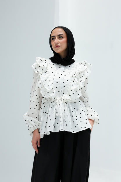 POLKA DOTTED BLOUSE