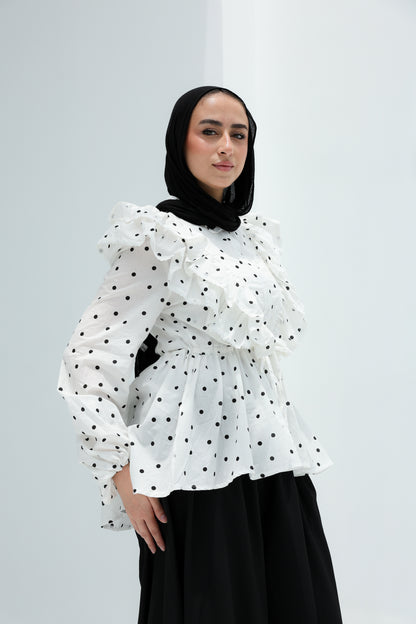 POLKA DOTTED BLOUSE