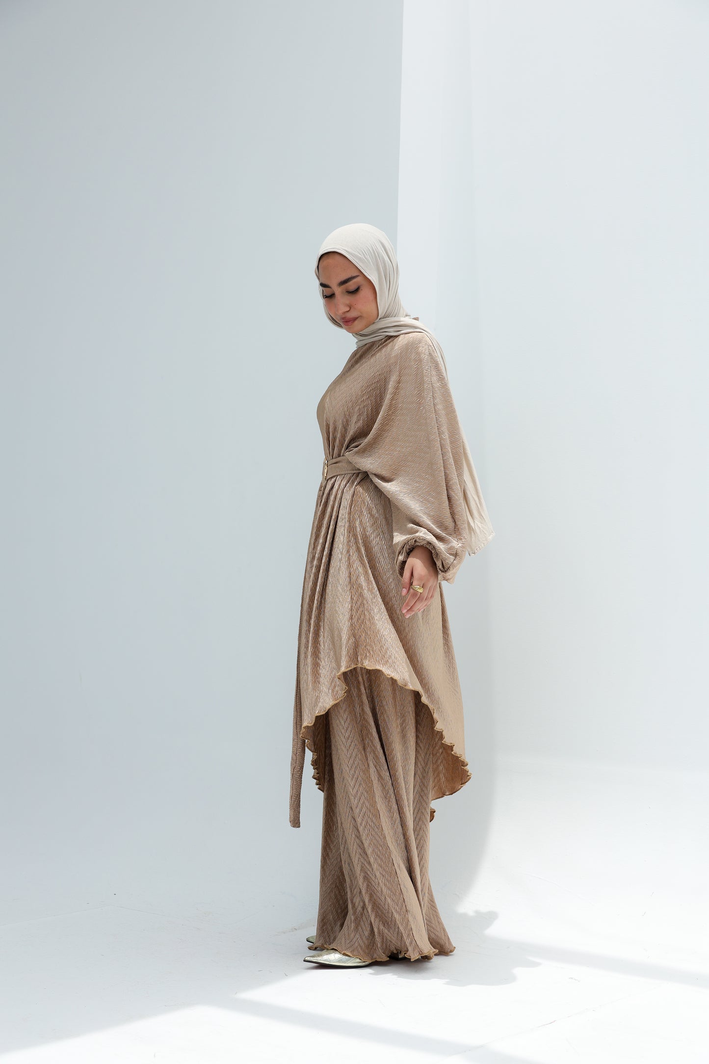 AURA BELTED SET - BEIGE