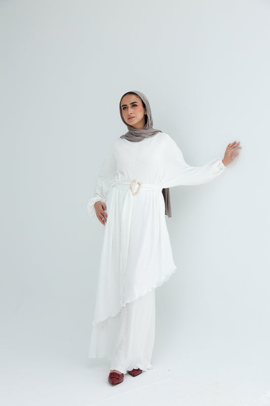 AURA BELTED SET - WHITE