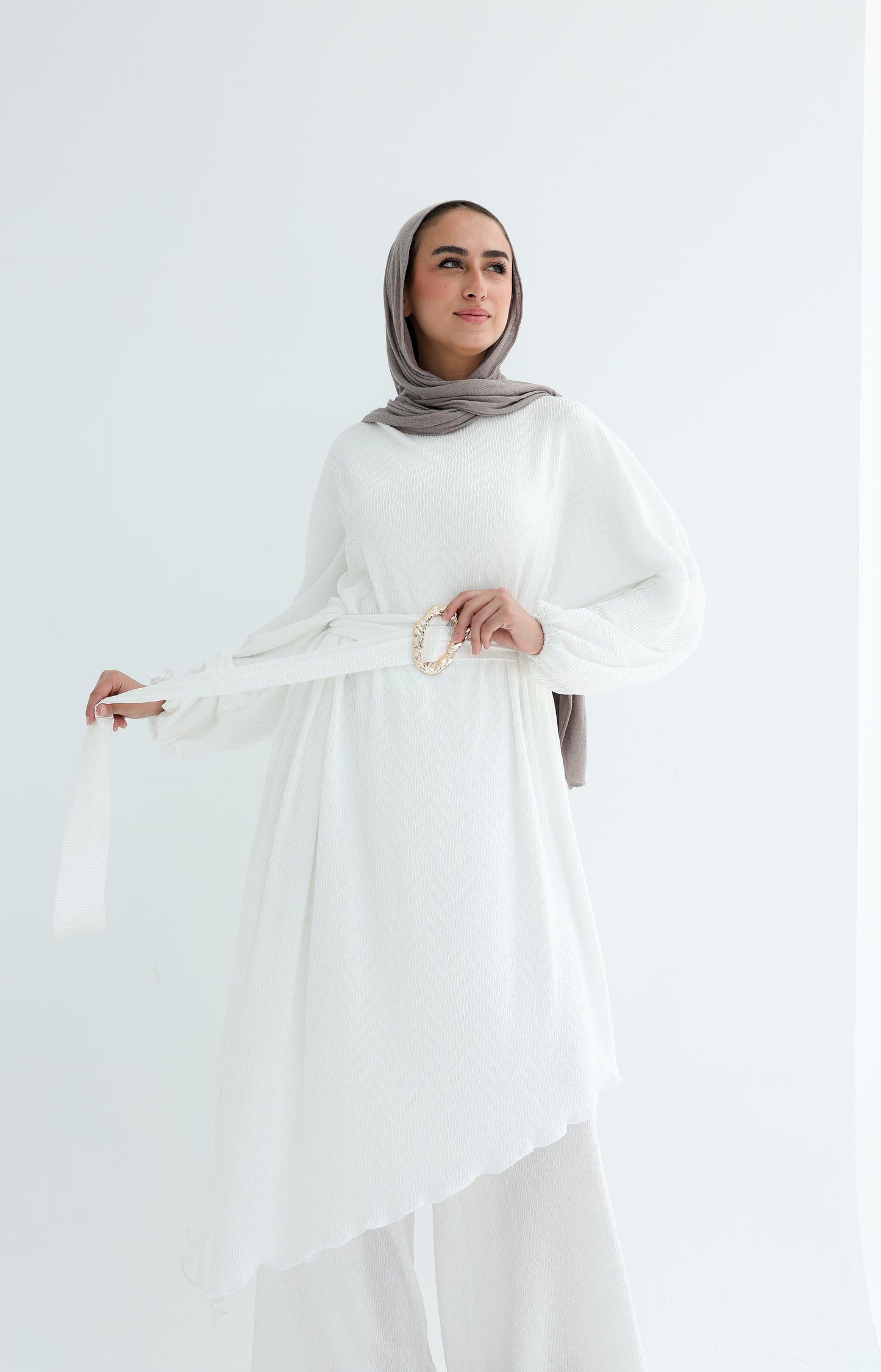 AURA BELTED SET - WHITE