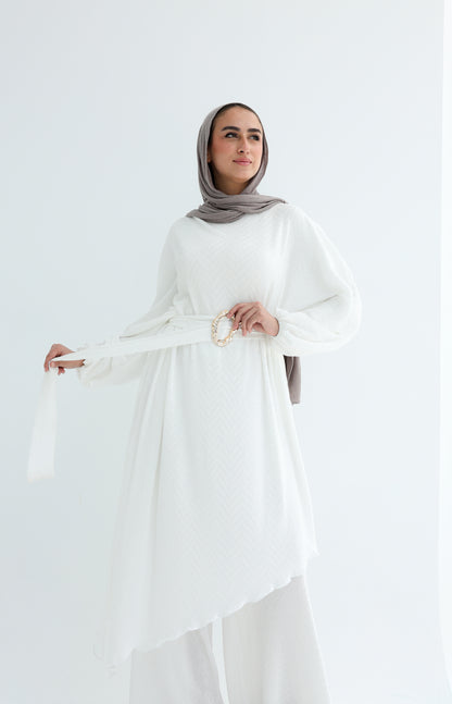 AURA BELTED SET - WHITE