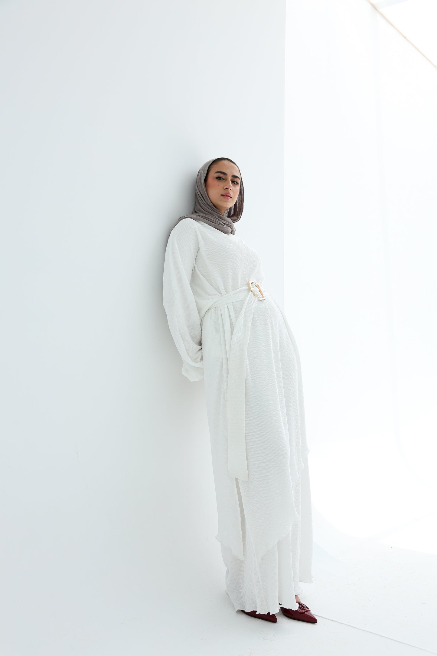 AURA BELTED SET - WHITE