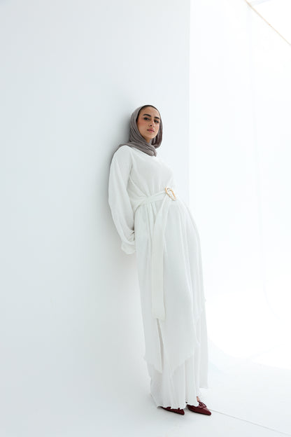 AURA BELTED SET - WHITE