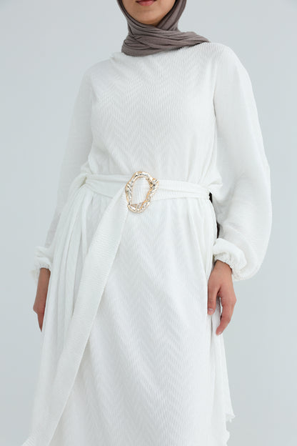 AURA BELTED SET - WHITE