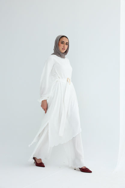 AURA BELTED SET - WHITE