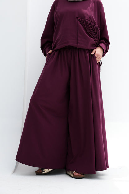 FRINGE FLOW SET- PLUM