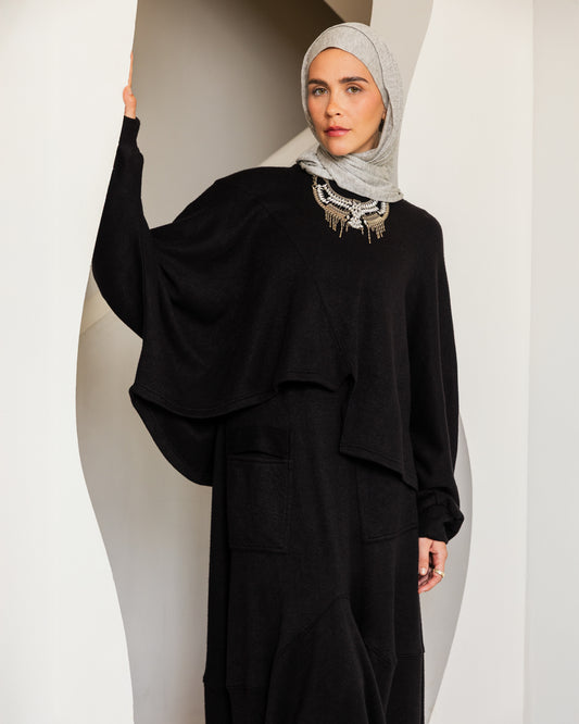 CLOUD KNIT SET - BLACK