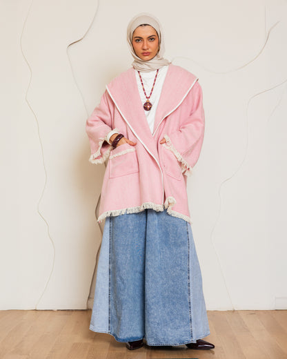 BOHO WOOL JACKET - PINK