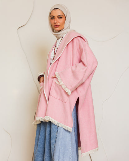 BOHO WOOL JACKET - PINK